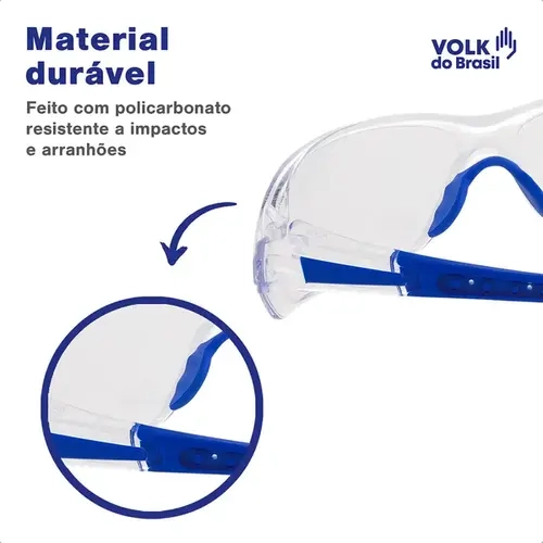 Óculos de Proteção Vvision 600 Antiembaçante e Antirrisco Lente Incolor CA 42922
