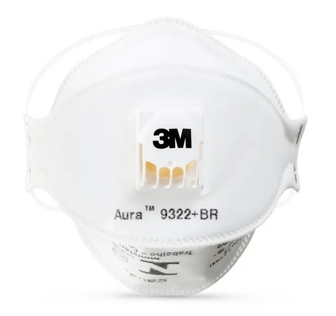 Máscara de Segurança 3M™ Aura™ 9322+BR Com Válvula Caixa Master 240 Unidades