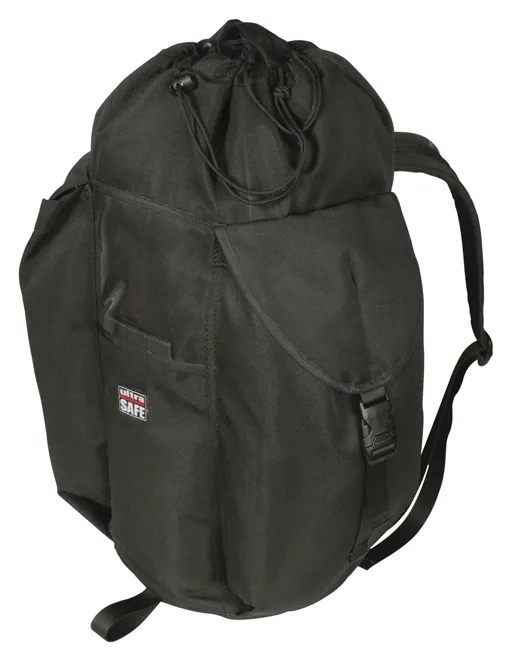 Mochila Preta Ultra Safe Para Trabalho em Altura Armazenamento de Equipamentos USS0021