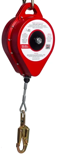 Trava-Quedas Ultra Safe Retrátil Com Cabo de Aço 10 Metros USR001002