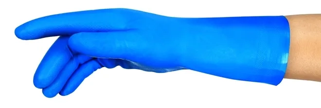 Luva de Segurança Ansell Alphatec 37-310 Nitrílica Azul 31cm Sem Forro CA 42997