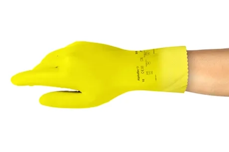 Luva de Proteção Em Látex Ansell Alphatex 88-396 Com Forro Silver Antialérgica CA 34059