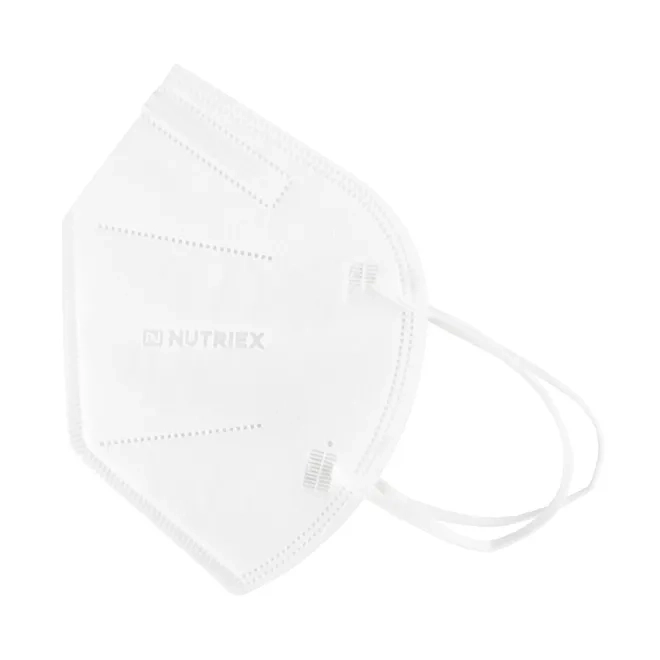 Máscara Respiratória Nutriex N95 Anvisa PFF2 Branca CA 46868 Caixa com 100 Unidades