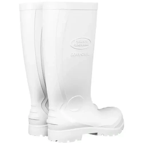 Bota de Pvc Cano Longo 35cm Com Bico de Composite Branca Calfor CELB505  CA 46877