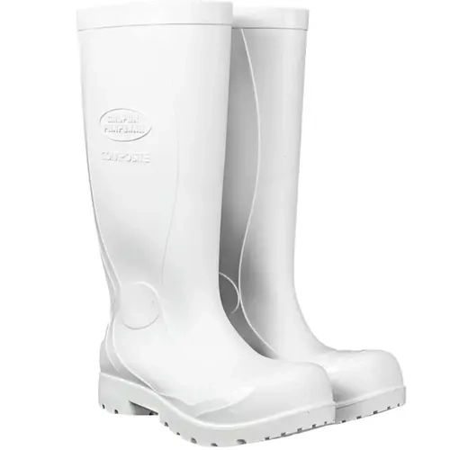 Bota de Pvc Cano Longo 35cm Com Bico de Composite Branca Calfor CELB505  CA 46877