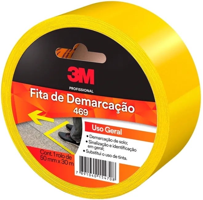 Fita Para Demarcação de Solo 3M 469 Amarela 50MM x 30M  HB004531842