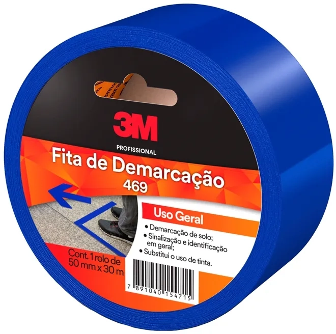 Fita Para Demarcação de Solo 3M 469 Azul 50MM x 30M  HB004210322