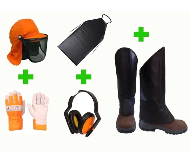 Kit de Segurança Roçador Tecmater  Com Protetor Facial + Luva + Avental + Protetor concha + Perneira CA 25636