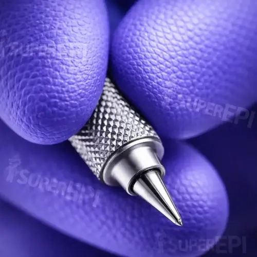 Luva Nitrílica Cobalto Descartável Super Safety Supernitril Light Sem Pó Caixa Com 100un CA 37871