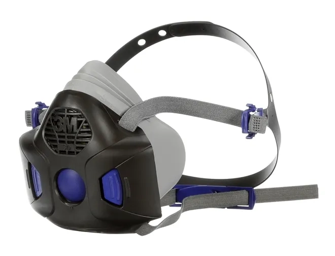 Respirador Reutilizável Semifacial 3M Secure Click HF-802SD Tamanho M Com Botão de Teste Vedação CA 44458