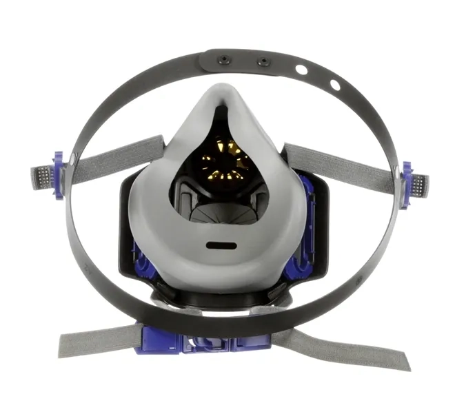 Respirador Reutilizável Semifacial 3M Secure Click HF-802SD Tamanho M Com Botão de Teste Vedação CA 44458