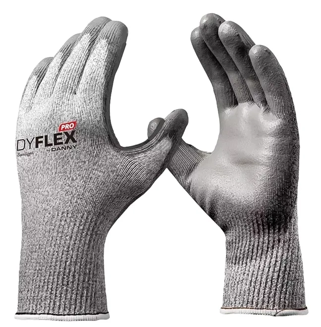 Luva de Segurança Resistente ao Corte de Lâminas e Metais Danny Dyflex Pro DA-12501 CA 45393 - Caixa com 12 Pares