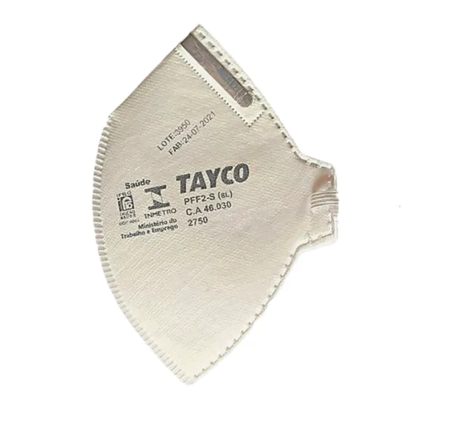 Máscara PFF2 N95 Anvisa Sem Válvula Branca Tayco H2750 CA 46030