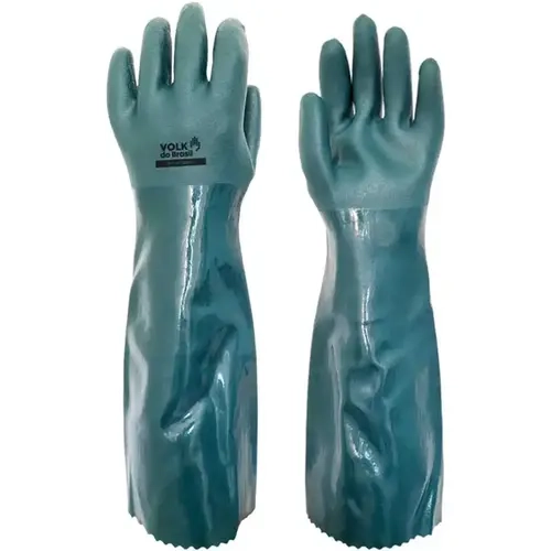 Luva de Segurança Em Pvc Volk Smart Verde 46CM Com Forro CA 46837