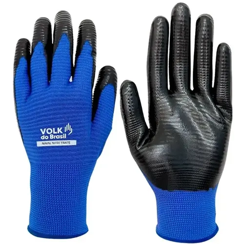 Luva de Segurança Nitril Wave Smart Volk Com Banho Nitrílico CA 46803