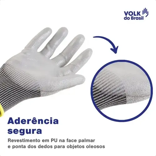 Luva de Segurança Resistente ao Corte Nível 5 Cut Smart Volk CA 39416