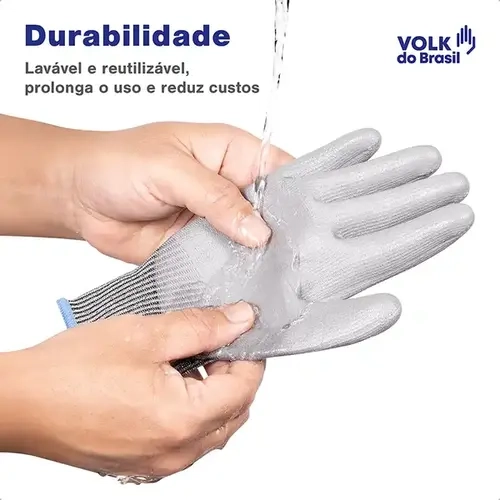 Luva de Segurança Resistente ao Corte Nível 5 Cut Smart Volk CA 39416