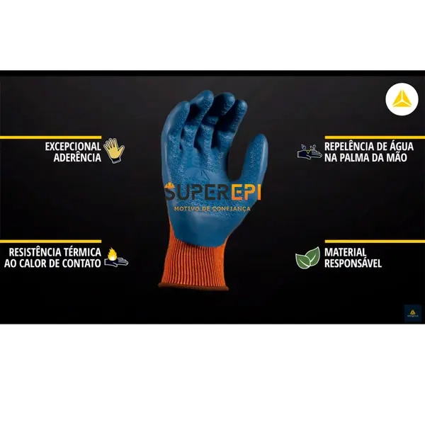 Luva de Segurança Delta Plus  Pure Gauge 13 VE733 Resistência a Corte e Temperaturas até 250º Graus  CA 44566