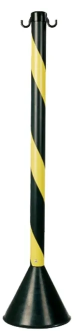 Pedestal de Sinalização 95 CM Plastcor 700.10848 Preto e Amarelo