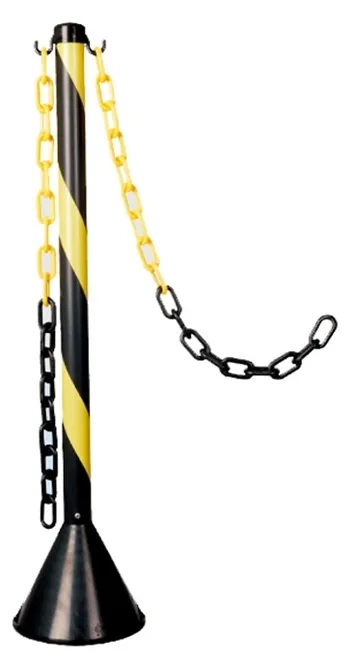 Pedestal de Sinalização 95 CM Plastcor 700.10848 Preto e Amarelo