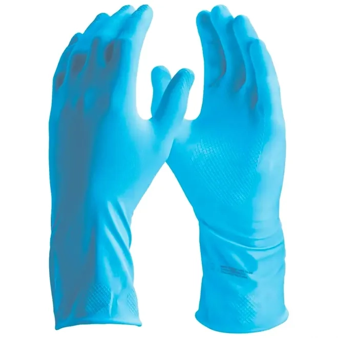 Luva de Látex Azul Danny Confort Látex DA-299 AZ Com Forro Ideal Para Serviços Gerais CA 46941