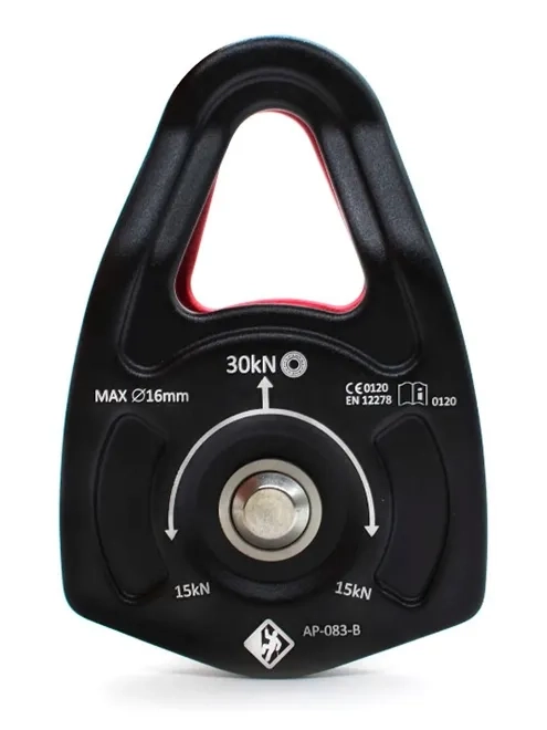 Polia Oscilante em Alumínio 30kN Usclimb Climb Clean Para Corda Até 16MM UC0123