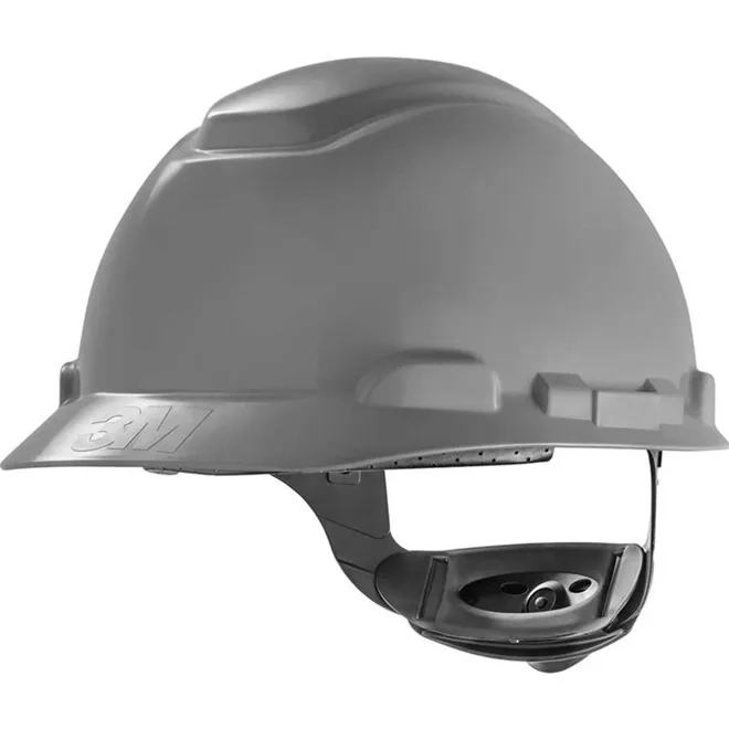 Capacete de Segurança 3M H-708 Secure Fit Cinza Com Suspensão de Catraca e Sensor UV HB004732440 CA 29638