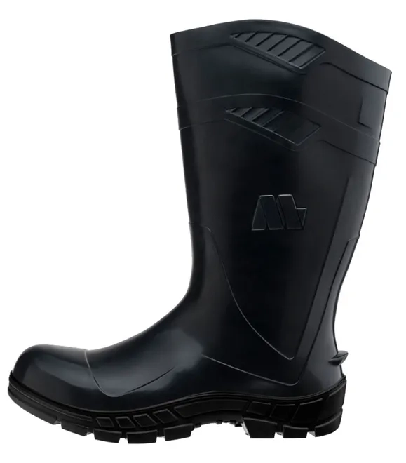 Bota de Pvc Marluvas Preta Cano Alto 32cm Com Biqueira e Palmilha de Aço Linha All Work 100AWORKF-CA-PR-A-PA CA 40793