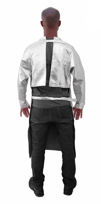 Avental com Reforço em Raspa Aluminizado Carbono 1,20 X 0,70 Benetherm para Calor Radiante e Respingos de Metais em Fusão 1400°C CA 45750