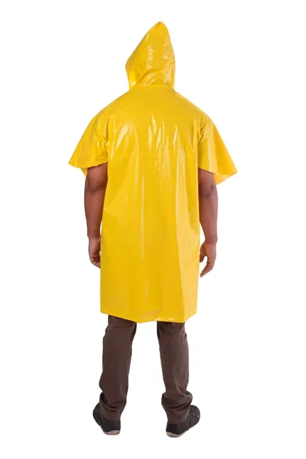 Capa de Chuva Tipo Morcego em PVC Forrado Policap Vinilseg Amarela CA 33304