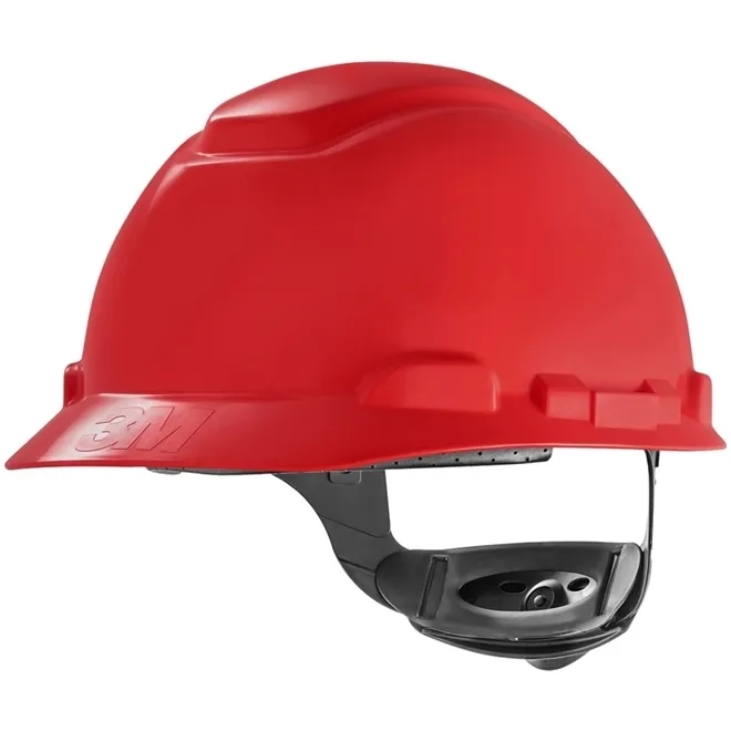 Capacete de Segurança 3M H-705 Secure Fit Vermelho Com Suspensão de Catraca e Sensor UV HB004726772 CA 29638