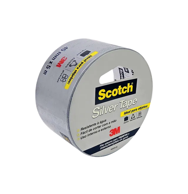Fita Adesiva Silver Tape 3M Scotch 45MM X 5M Resistente à Água HB004557912