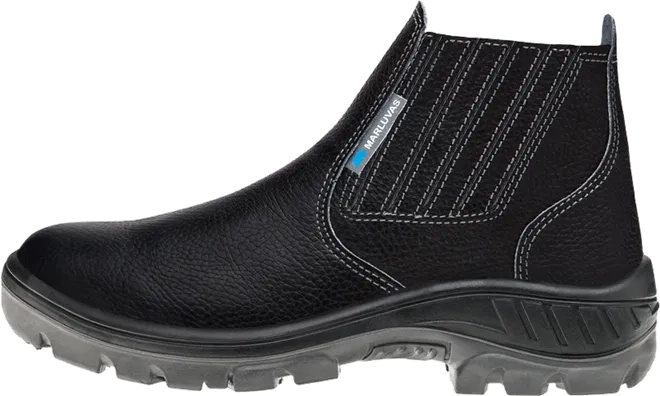 Bota de Segurança Marluvas 95B19-GI-BP Biqueira Plástica em Couro Fechamento Elástico CA 41422