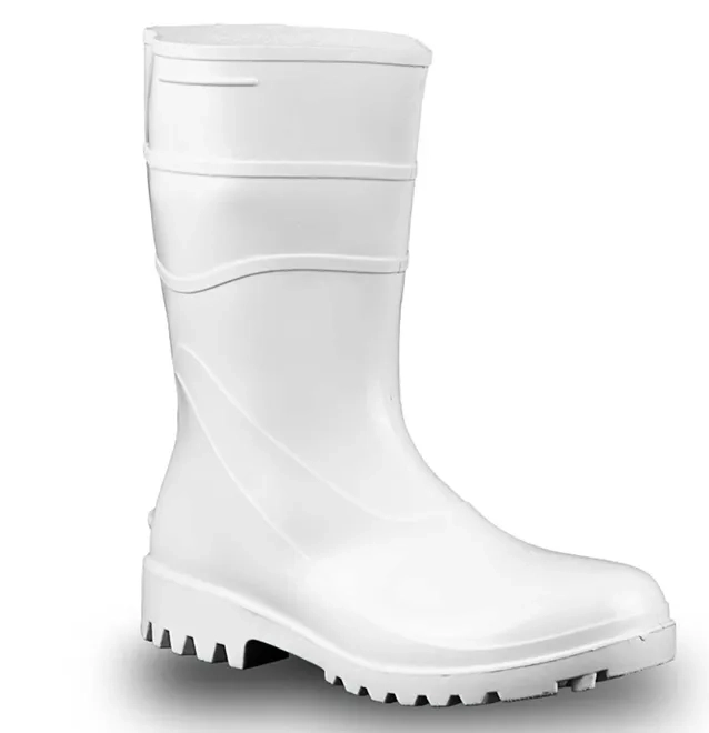 Bota de Pvc Bracol 82BPC600 Acqua Flex Cano Curto Com Forro Branca CA 37456
