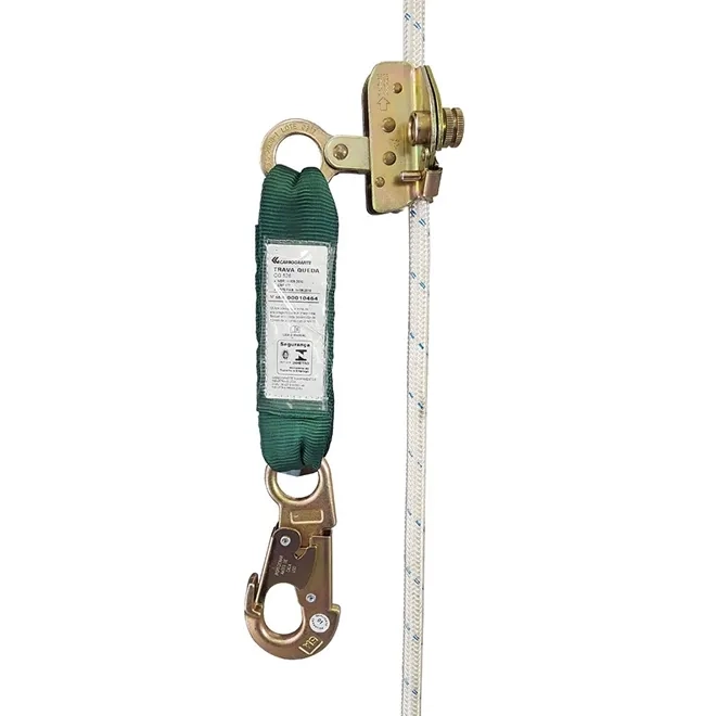 Trava Queda Para Corda 12mm Carbografite Em Aço Com Extensor CG-526