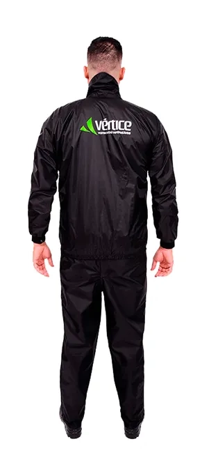Conjunto  Impermeável Para Motociclista Masculino em Nylon Preto Linha Premium Vértice CA 28721/28740