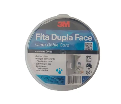 Fita Dupla Face de Espuma 3M VHB 4494 19MM X 5M Ótima Alternativa de Fixação em Geral Resistente  a  Umidade HB004685572