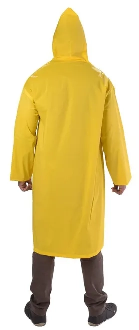 Capa de Chuva Amarela Forrada Vinilseg Soft Com Capuz e Botões de Pressão CA 33304