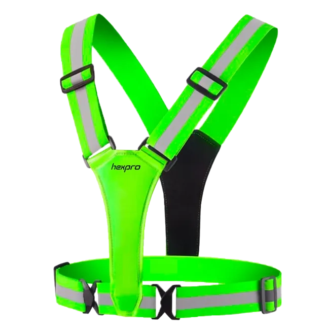 Colete Refletivo HexPro Verde Sem Led com Tiras Refletivas HexGear