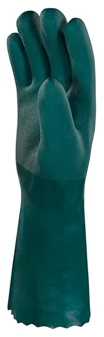 Luva Pvc Forrada PVCGRIP35 Delta Plus Cano Longo e Palma Áspera 35cm CA 37559