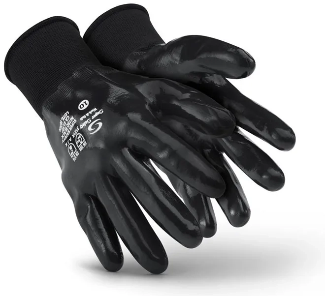 Luva Super Safety Nitro Black Banho Total Nitrílico CA 49437