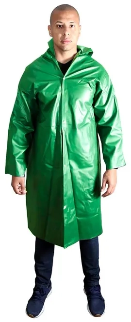 Capa de Chuva em PVC Forrado Policap Vinilseg Verde Linha Top Mais Reforçada CA 33304