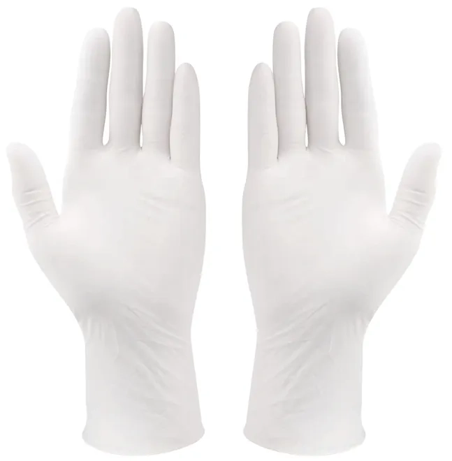 Luva Nitrílica Branca Super Safety Safe Bio Sem talco Ambidestra 100 Unidades CA 41296