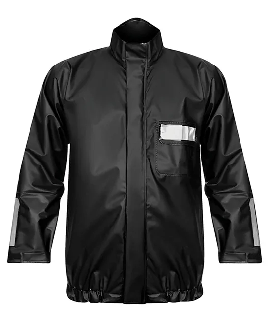 Conjunto Impermeável Para Motociclista em PVC Preto com Refletivo Delta Plus