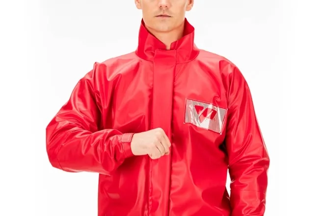 Conjunto Impermeável em PVC Pantaneiro Tornado Vermelho com Gola e Refletivo CA 43332/43406