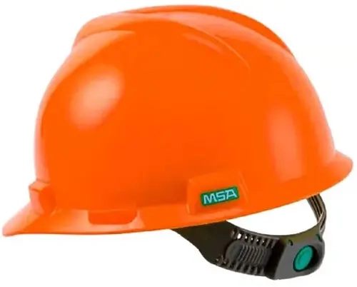 Capacete MSA V-GARD Completo Com Suspensão Push Key e Jugular Classe B CA 498