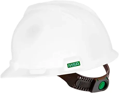 Capacete MSA V-GARD Completo Com Suspensão Push Key e Jugular Classe B CA 498