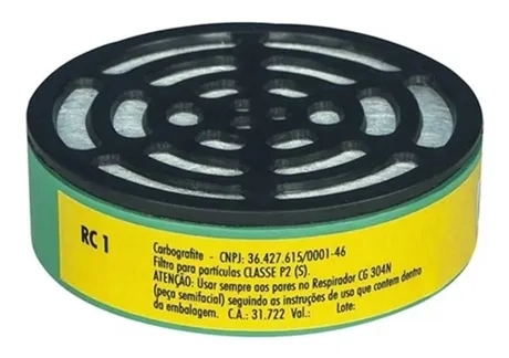 Filtro Químico P2 Para Poeiras e Névoas Carbografite RC1 CA 31722