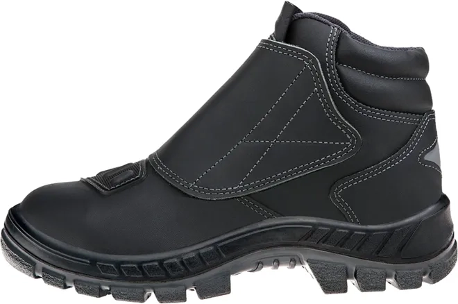 Bota de Segurança de Couro Hidrofugado Fechamento por Velcro Marluvas 50B22-CAV-BP com Refletivo Bico PVC CA 42860