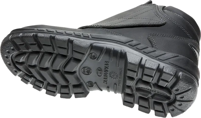 Bota de Segurança de Couro Hidrofugado Fechamento por Velcro Marluvas 50B22-CAV-BP com Refletivo Bico PVC CA 42860